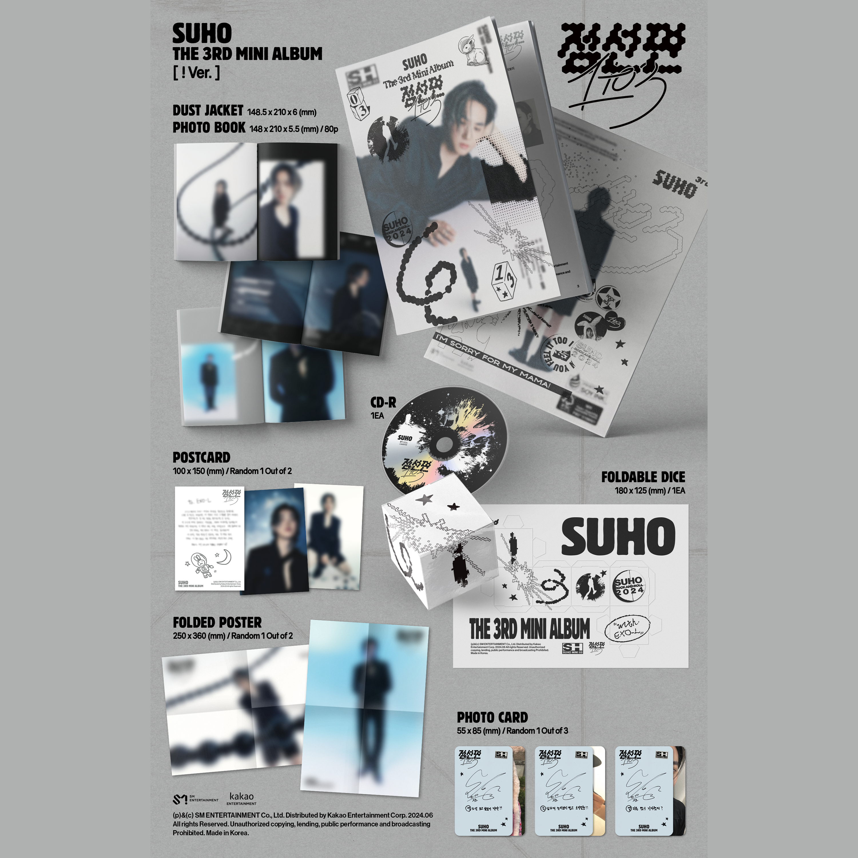 SUHO - 1 TO 3 [3rd Mini Album] ! Ver. - Stardust K-pop Shop
