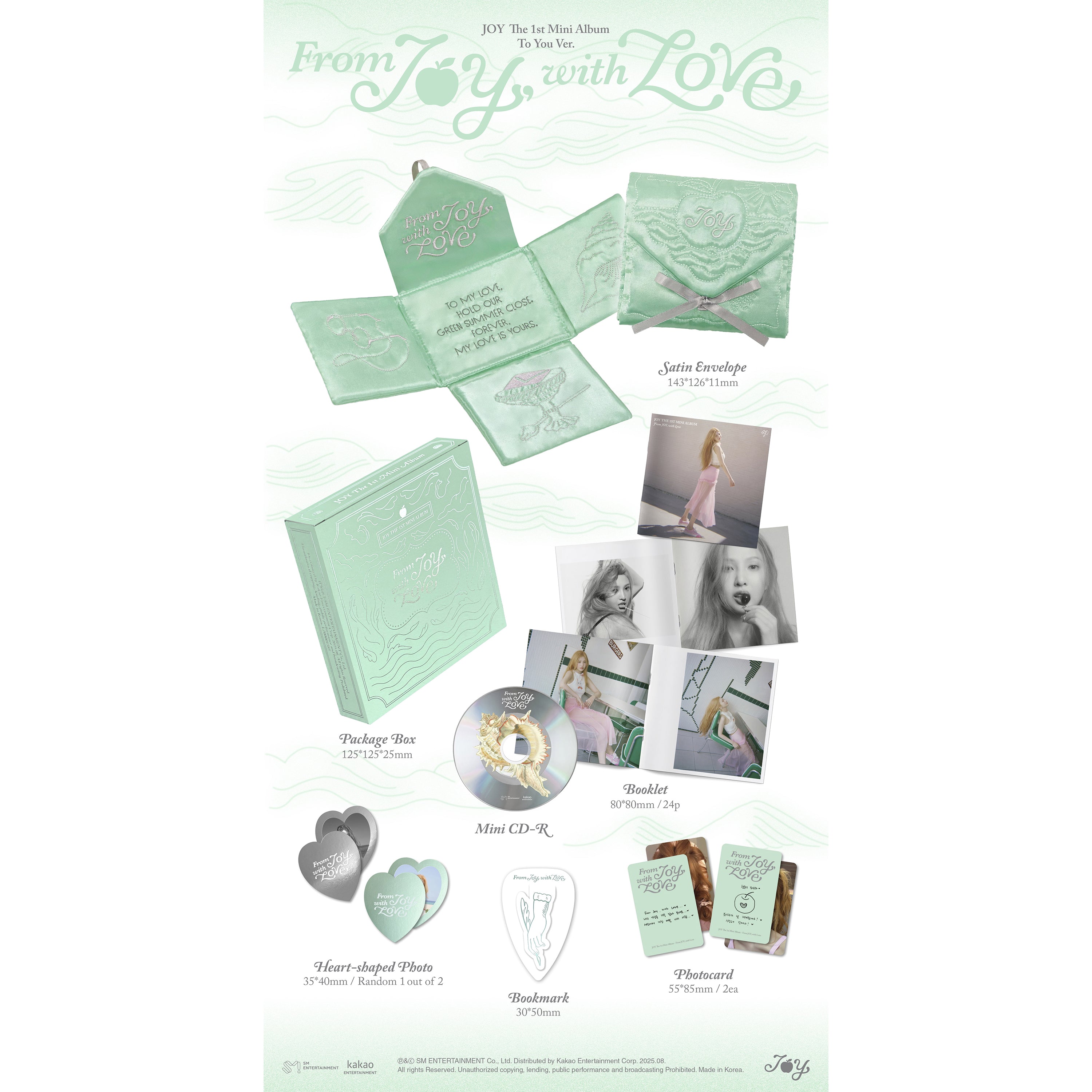 [PRE-ORDER] JOY - FROM JOY, WITH LOVE [1st Mini Album] To You Ver. - Stardust K-pop Shop