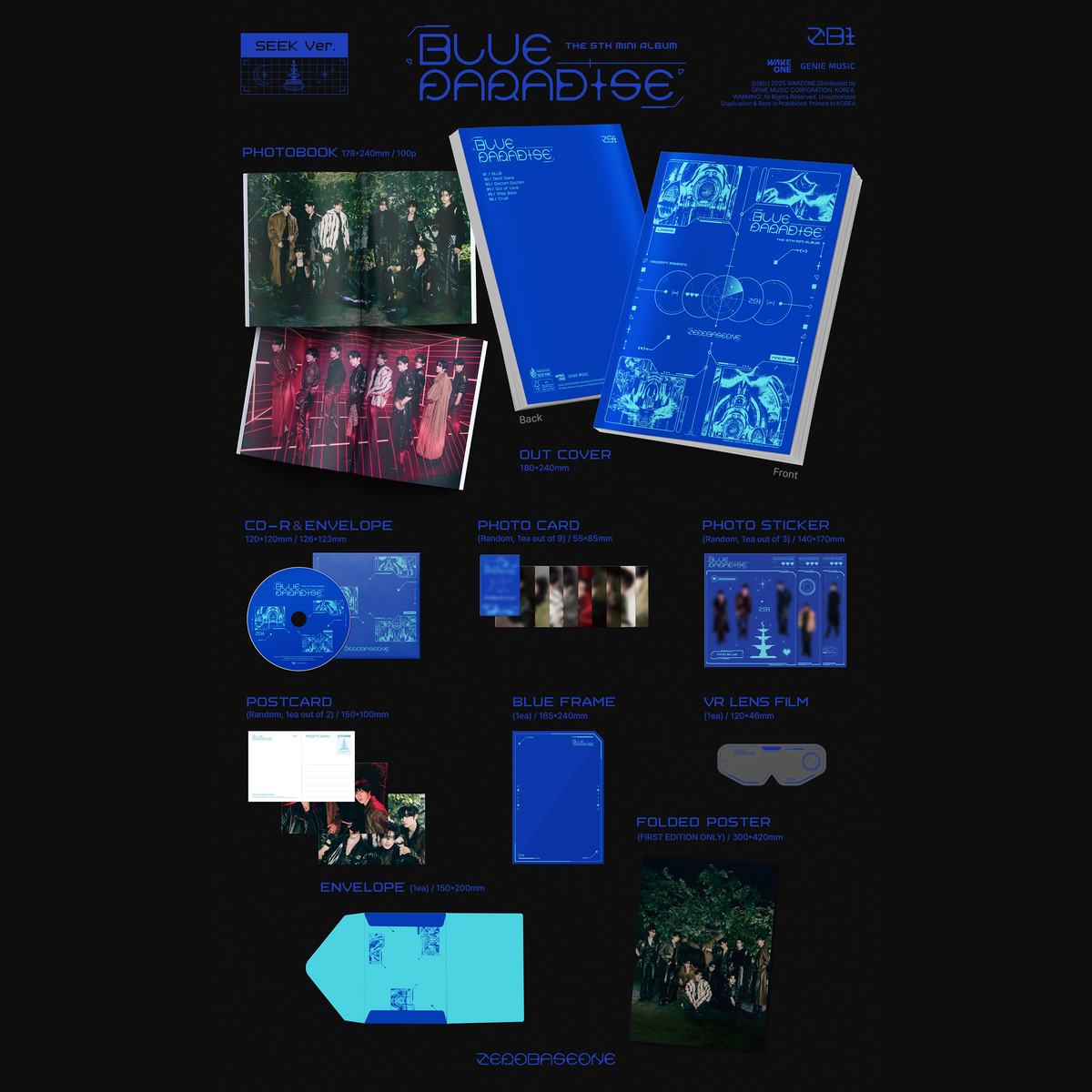 ZEROBASEONE - BLUE PARADISE [5th Mini Album] - Stardust K-pop Shop