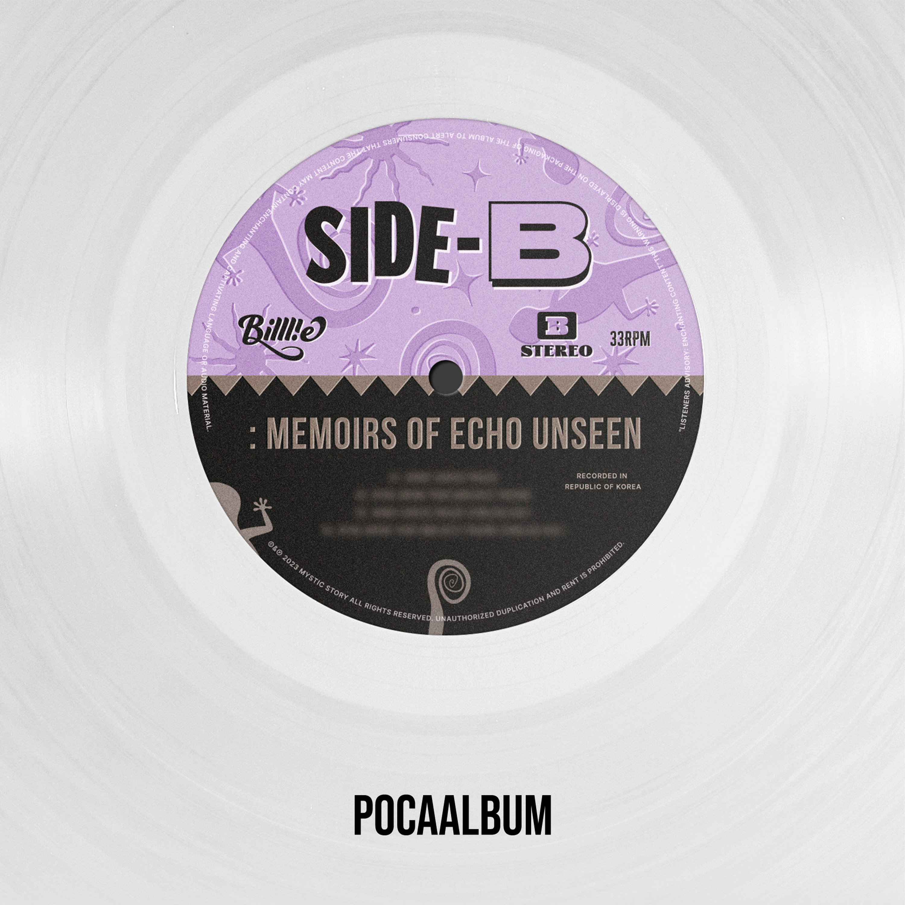 BILLLIE - SIDE-B MEMOIRS OF ECHO UNSEEN [1st Single Album] Poca Album - Stardust K-pop Shop