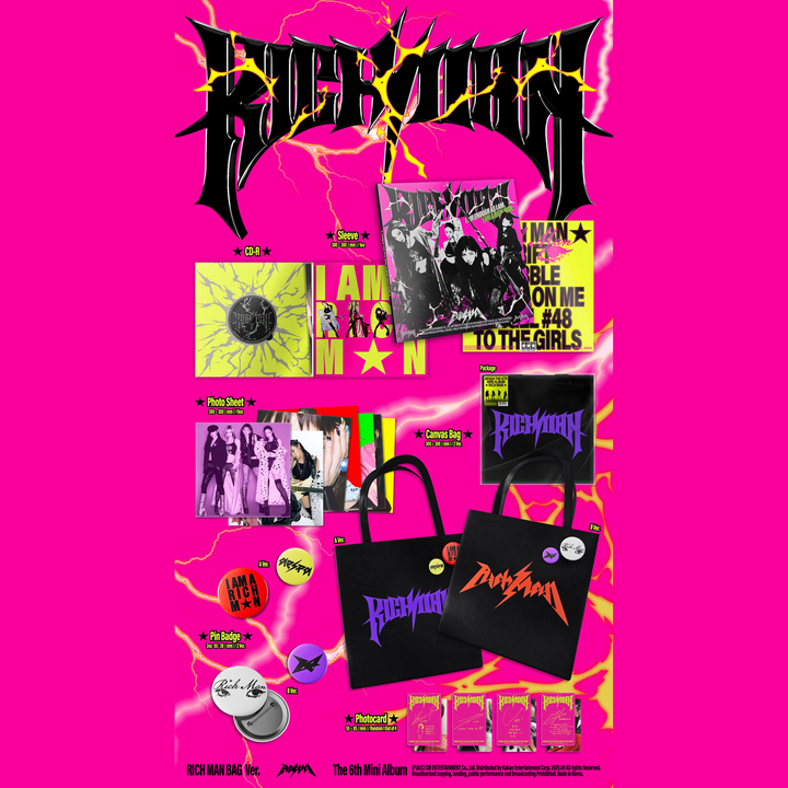 [PRE-ORDER] AESPA - RICH MAN [6th Mini Album] Rich Man Bag Ver. - Stardust K-pop Shop