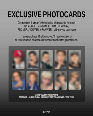 [EUROPE LUCKY DRAW EVENT] TREASURE - NEW WAV [4th Mini Album] Raw Ver.