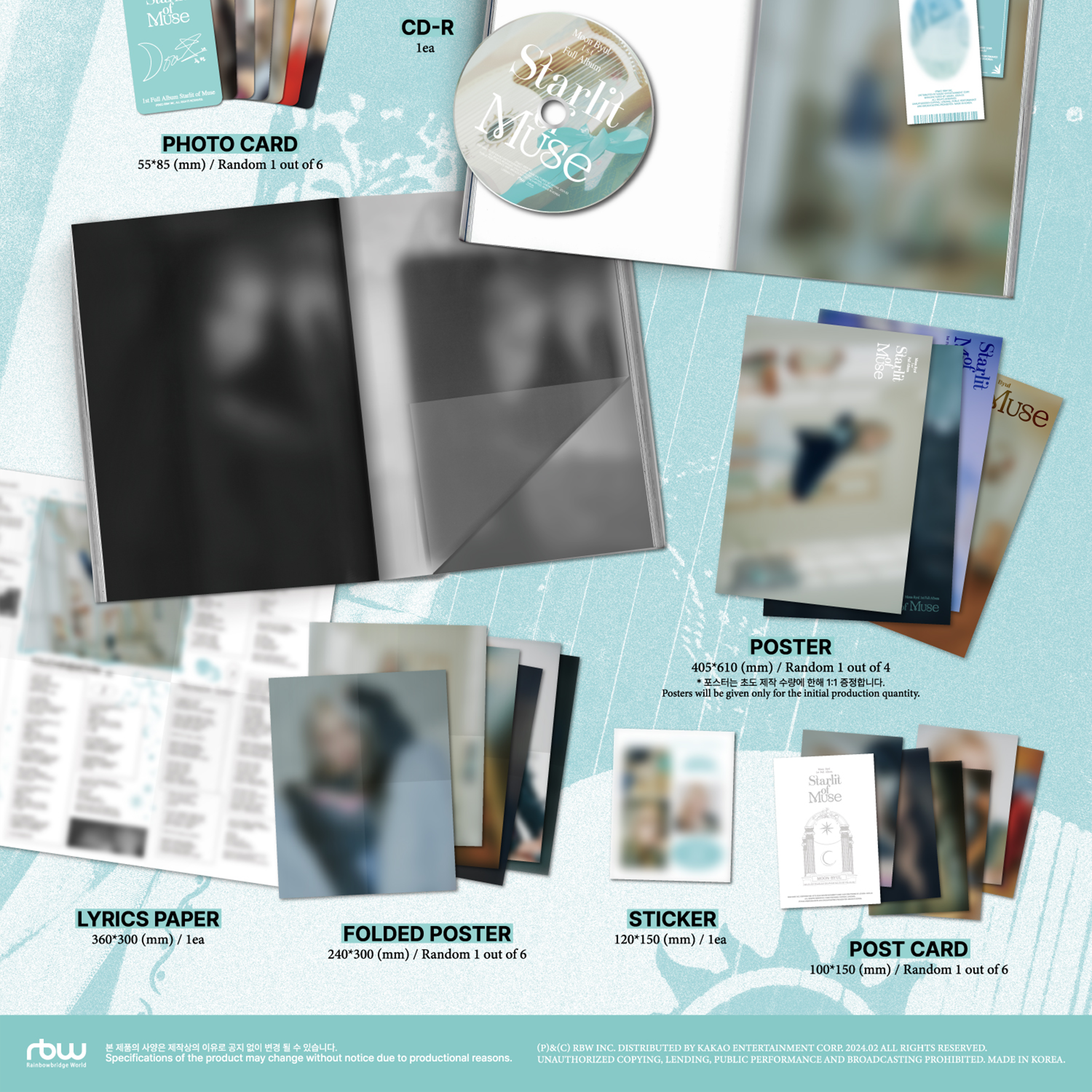MOONBYUL - STARLIT OF MUSE [1st Full Album] Photobook Ver. + POSTER - Stardust K-pop Shop