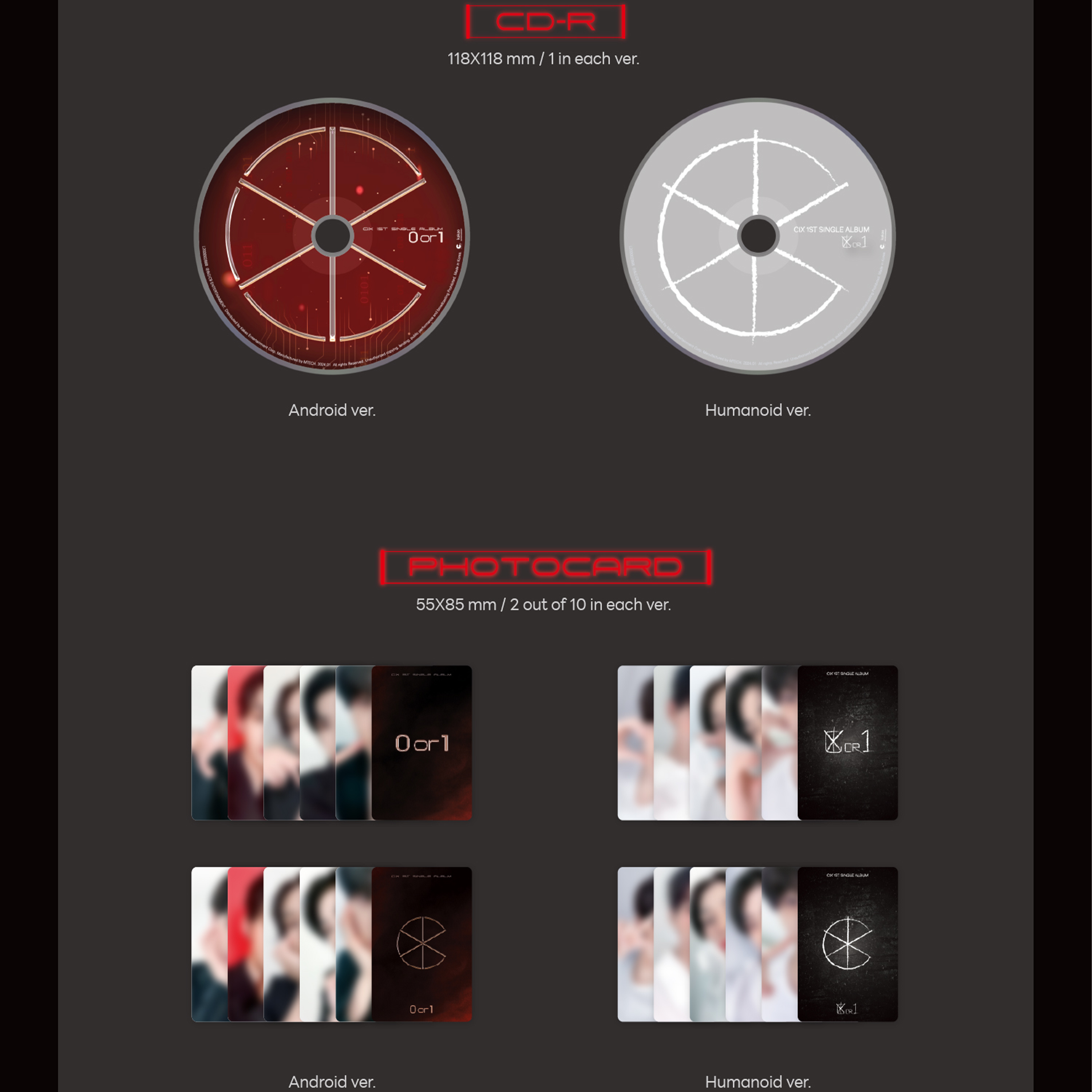 CIX - 0 OR 1 [1st Single Album] + POSTER - Stardust K-pop Shop