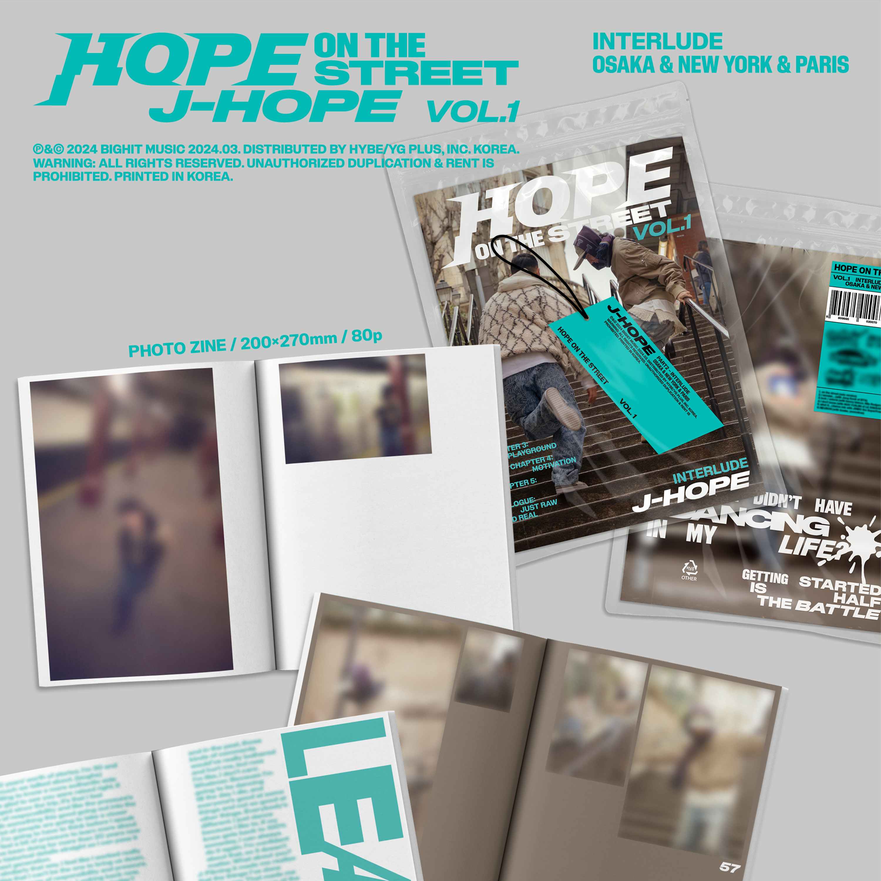 J-HOPE - HOPE ON THE STREET VOL. 1 [Photobook Ver.] - Stardust K-pop Shop
