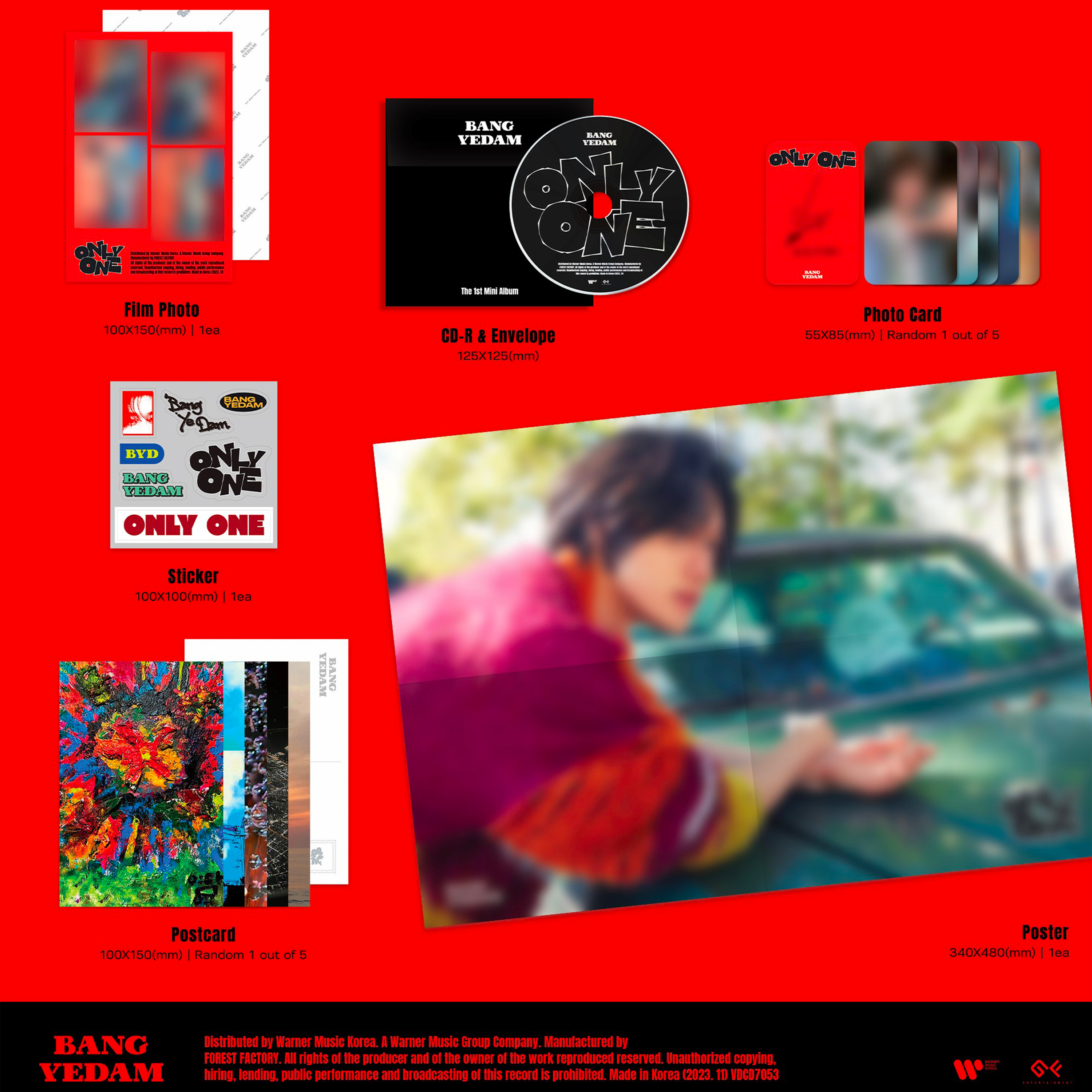 BANG YEDAM - ONLY ONE [1st Mini Album] - Stardust K-pop Shop