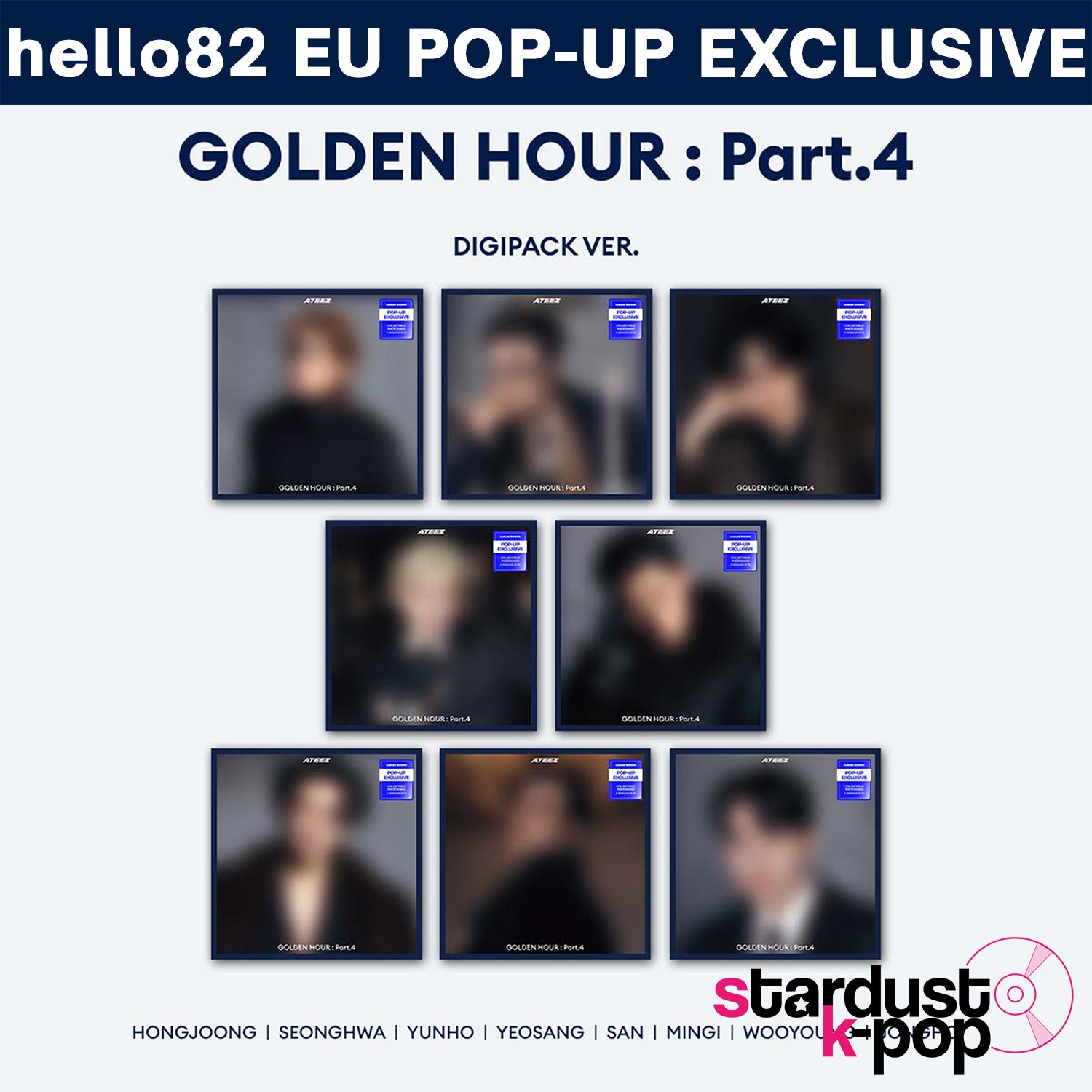 K-POP・アジア ATEEZ GOLDEN HOUR Pt4 (DIGIPACK) OT8 ATEEZ - GOLDEN HOUR PART.4 (Digipack Ver) – K Stars