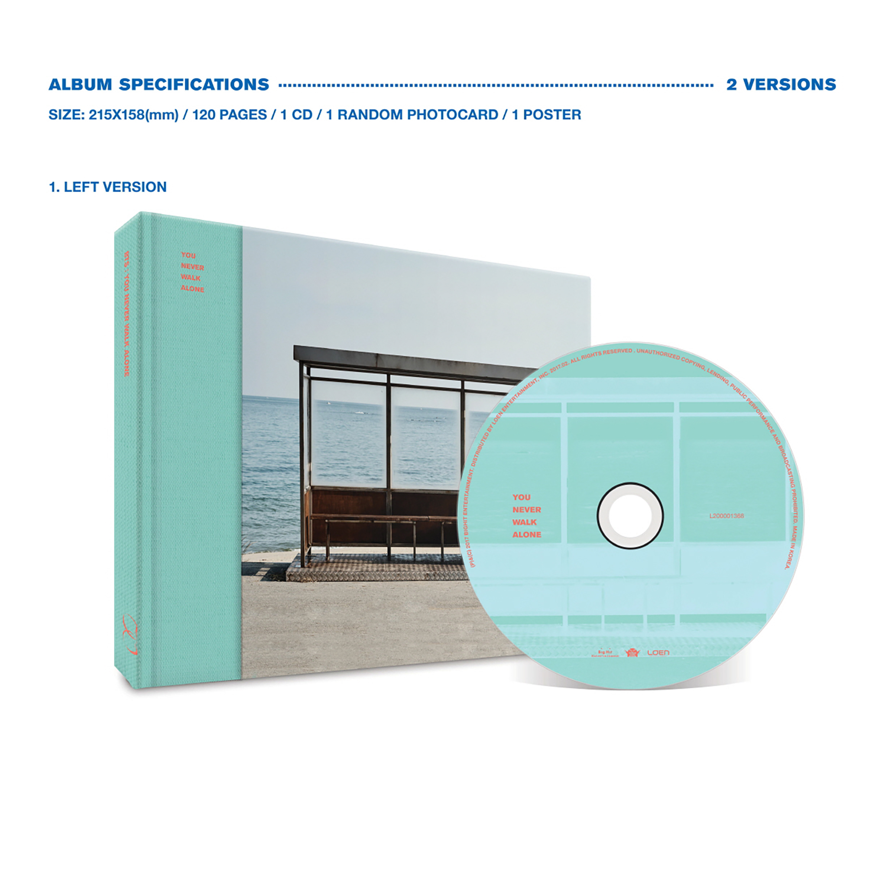 BTS - YOU NEVER WALK ALONE [2nd REPACKAGE ALBUM] LEFT