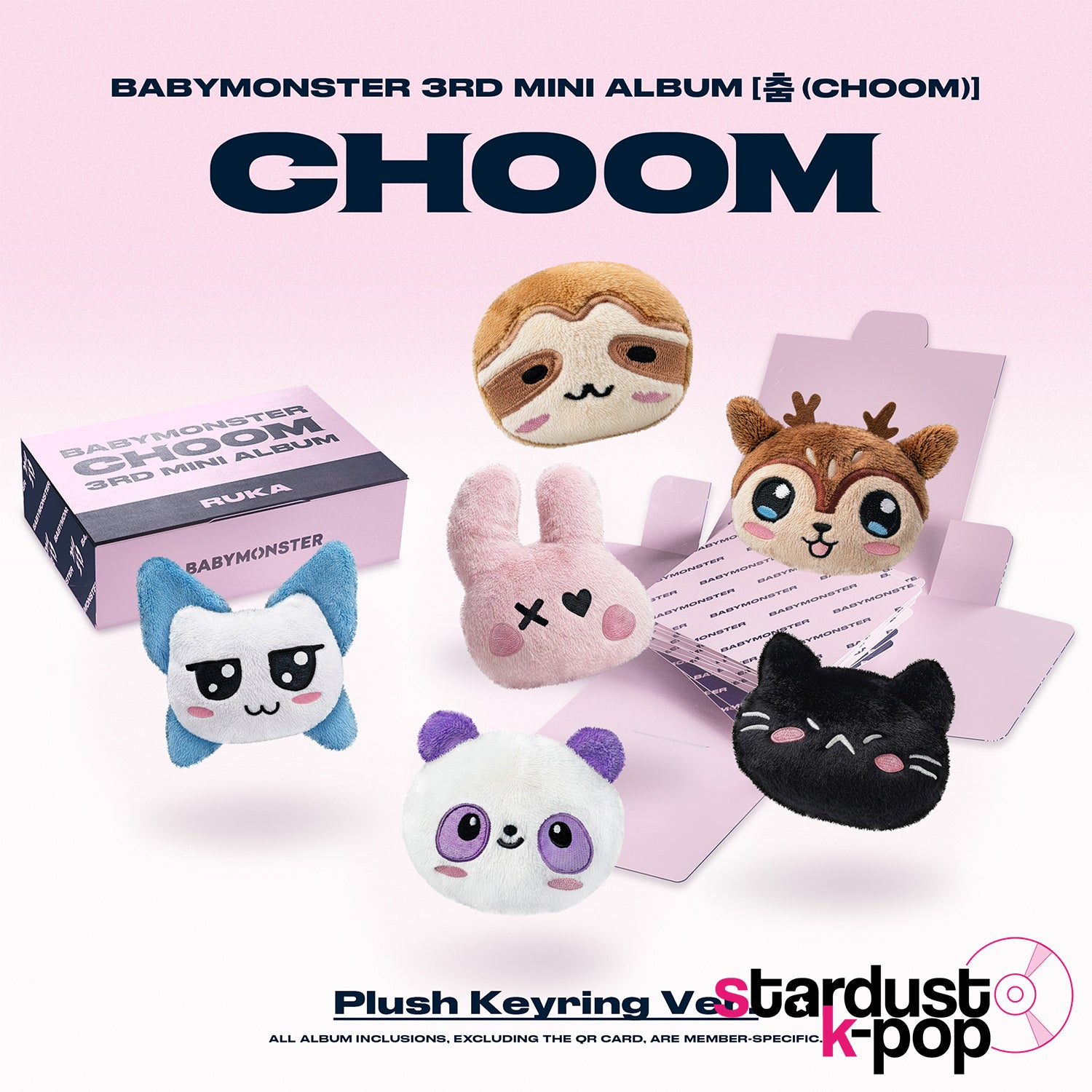 BABYMONSTER - CHOOM [3rd Mini Album] Plush Keyring Ver.