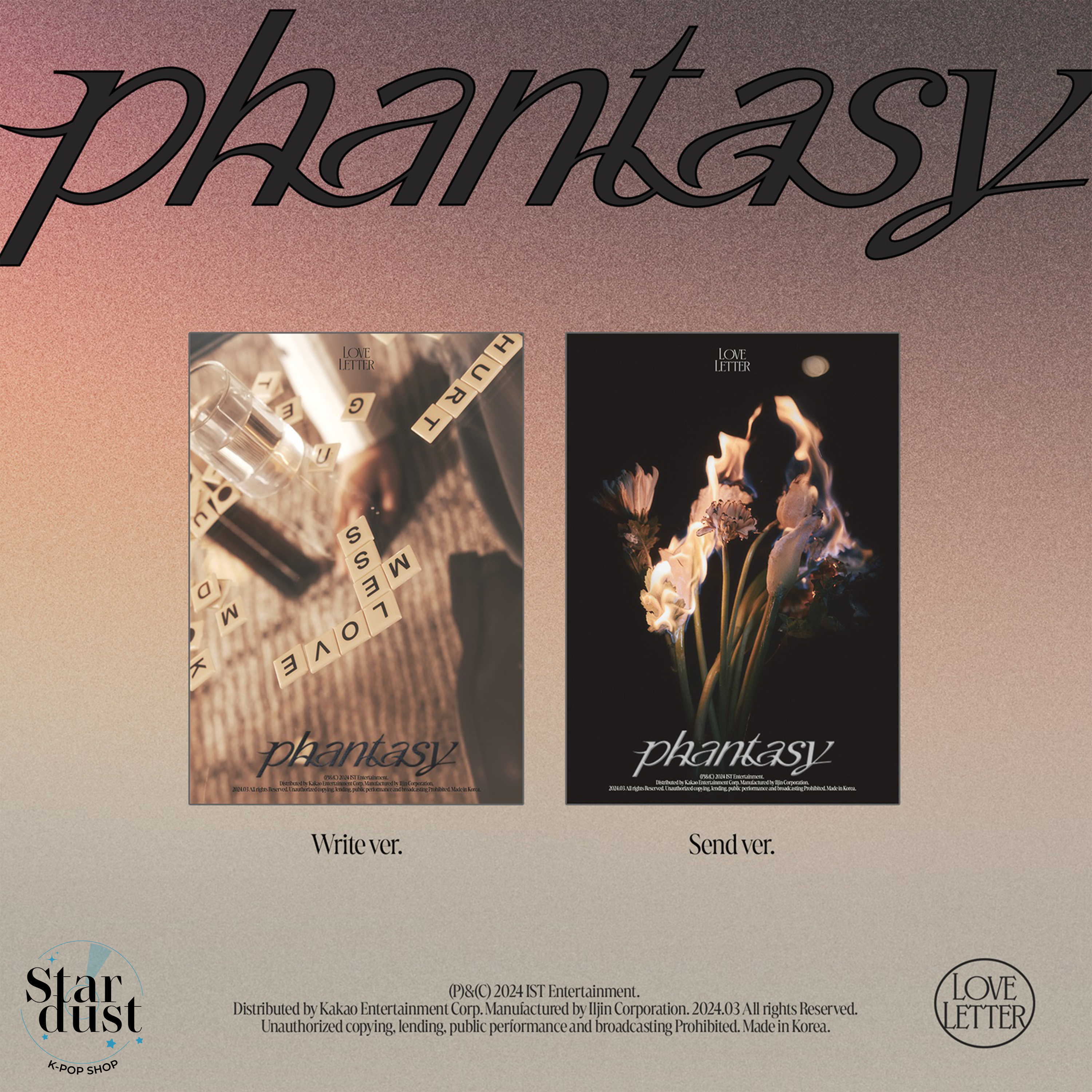 THE BOYZ - [PHANTASY] PT. 3 LOVE LETTER [2nd Full Album] - Stardust K-pop Shop