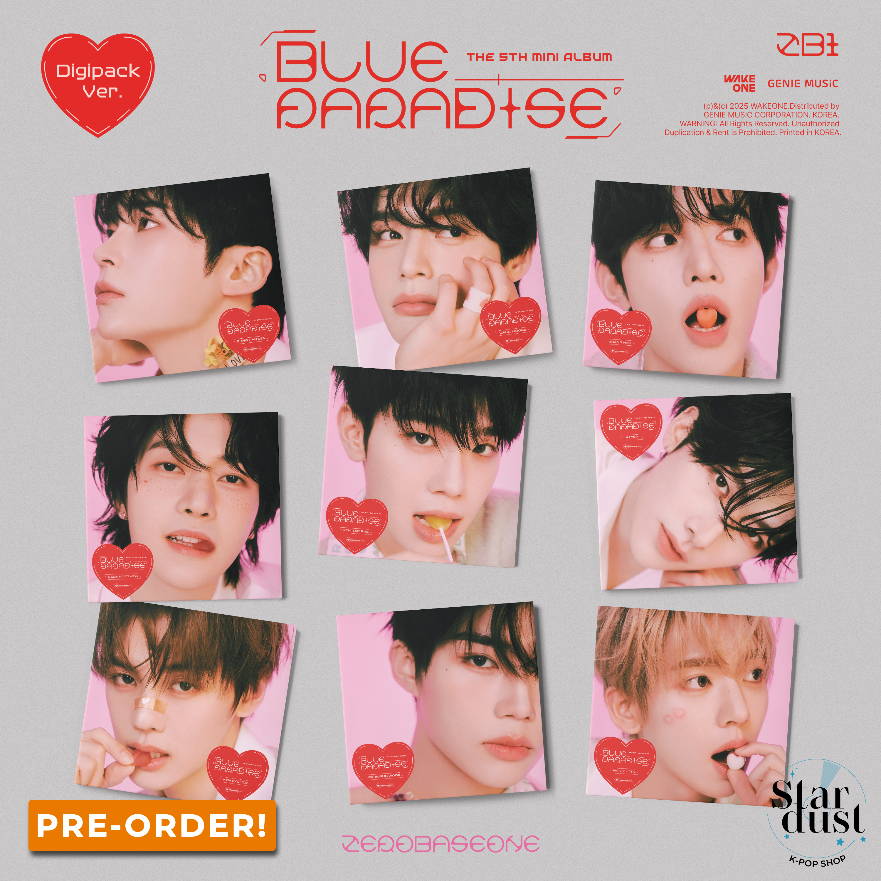 ZEROBASEONE - BLUE PARADISE [5th Mini Album] Digipack Ver. - Stardust K-pop Shop