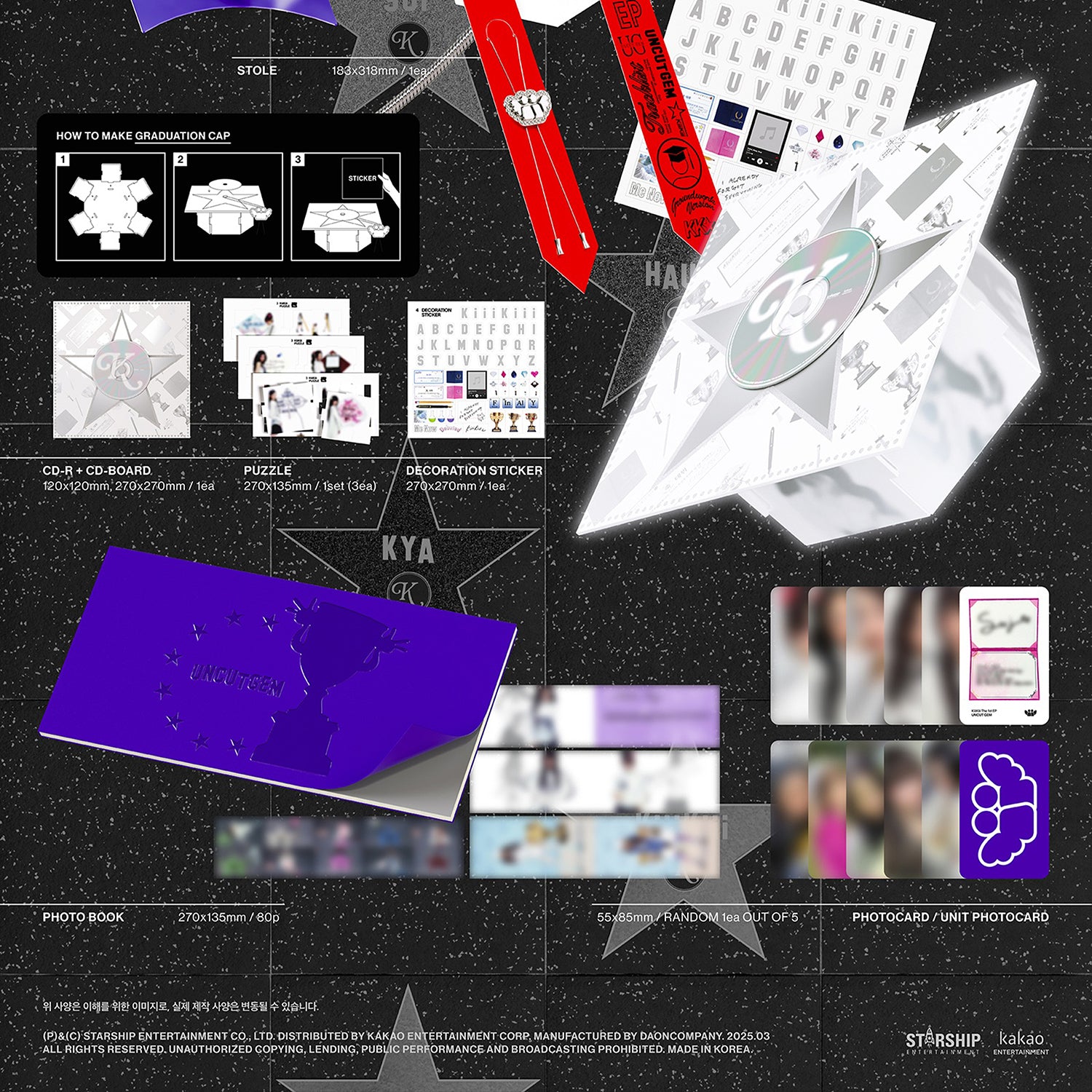KIIIKIII - UNCUT GEM [1st Mini Album] Groundwork Ver. - Stardust K-pop Shop