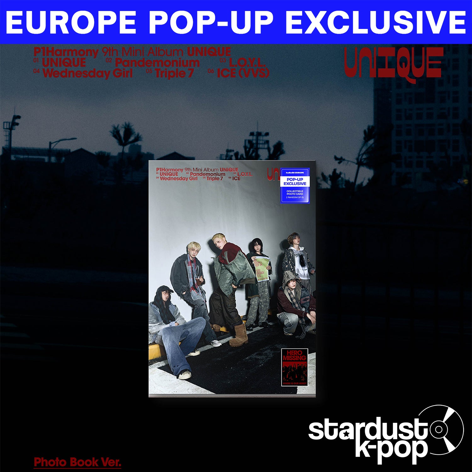P1Harmony - [UNIQUE] Europe POP-UP Exclusive Cover A