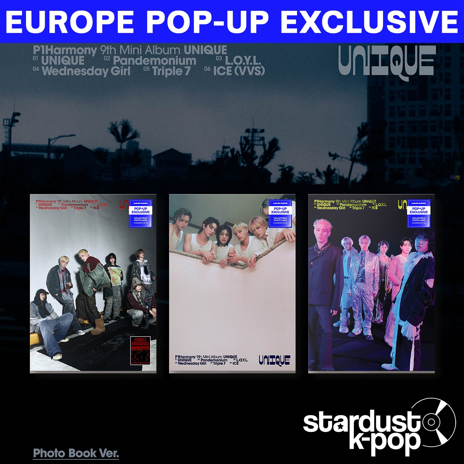 P1Harmony - [UNIQUE] Europe POP-UP Exclusive stardust kpop shop