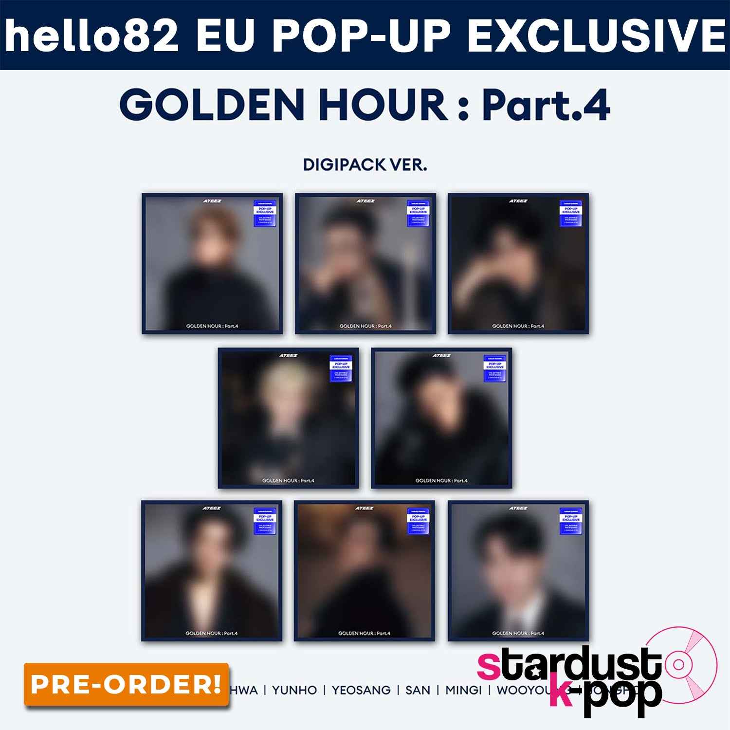 ATEEZ - GOLDEN HOUR : Part. 4 [Europe POP-UP Exclusive] Digipack
