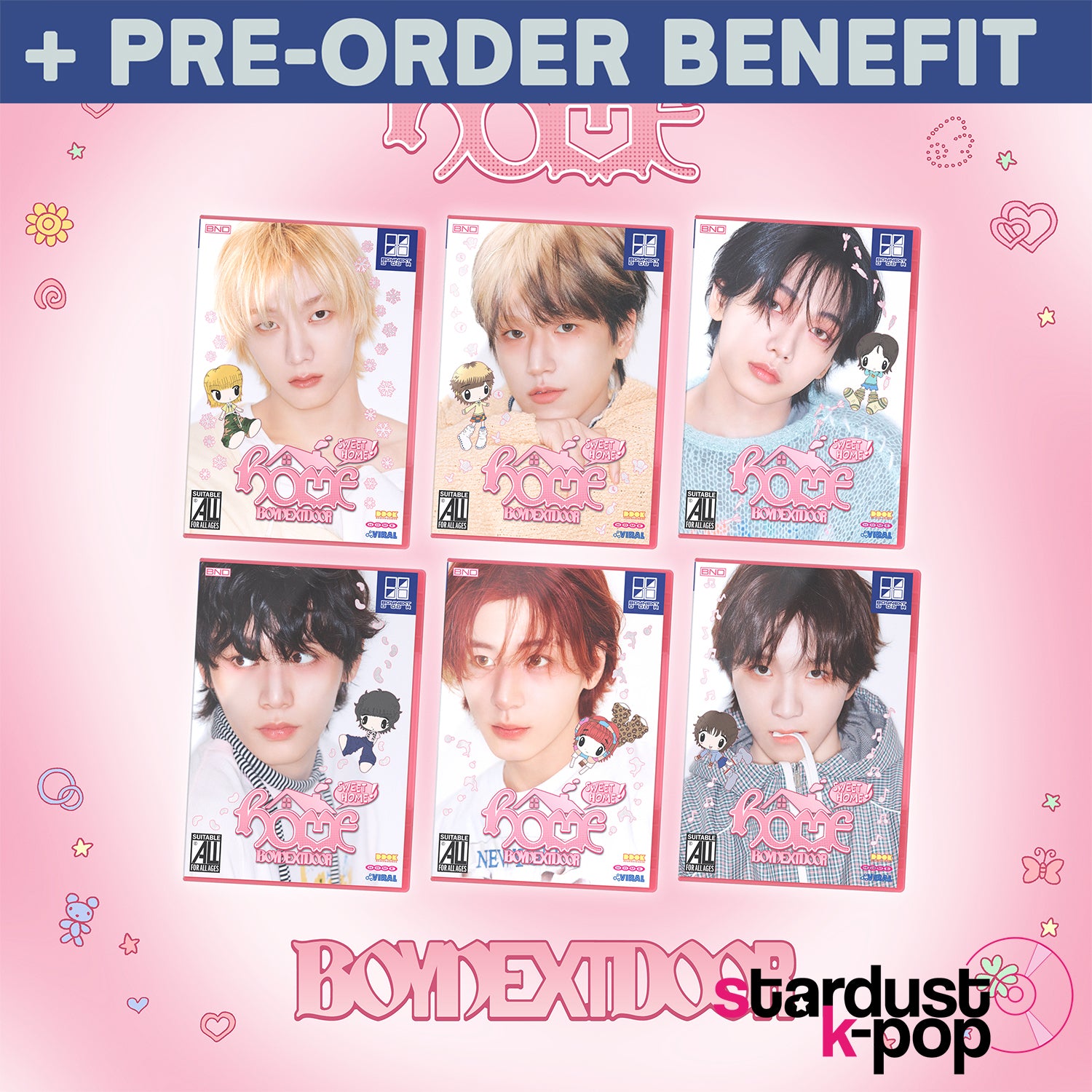 BOYNEXTDOOR - HOME [1st Studio Album] Sweet Home Ver. + PRE-ORDER BENEFIT