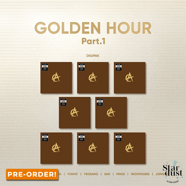 [PRE-ORDER] ATEEZ - GOLDEN HOUR PART. 1 [10th Mini Album] hello82 Europe Pop-Up Exclusive Digipak