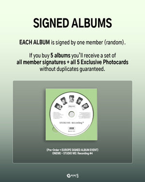 [EU SIGNED ALBUM EVENT] ONEWE - STUDIO WE: Recording #4 - Stardust K-Pop Shop