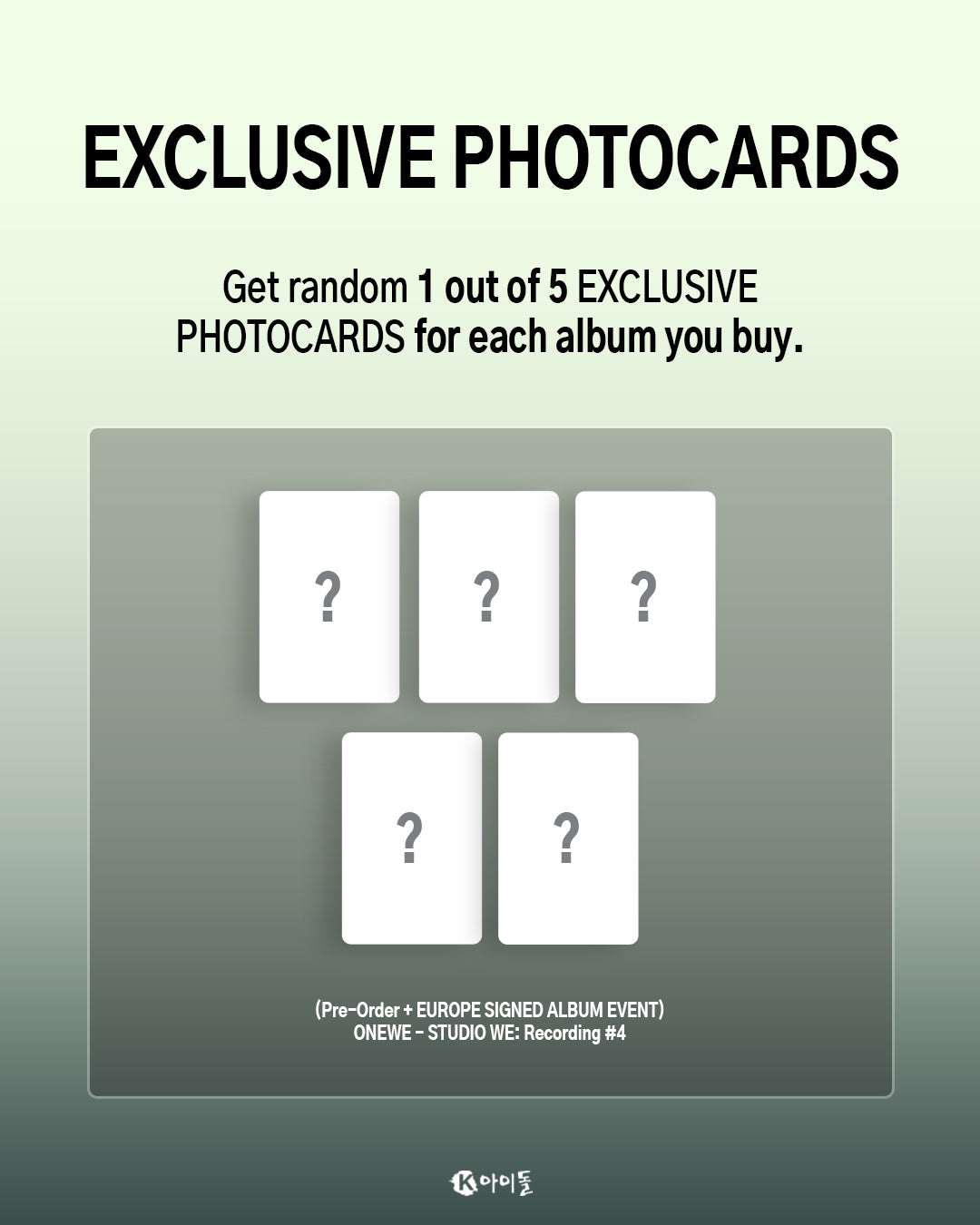 [EU SIGNED ALBUM EVENT] ONEWE - STUDIO WE: Recording #4 - Stardust K-Pop Shop