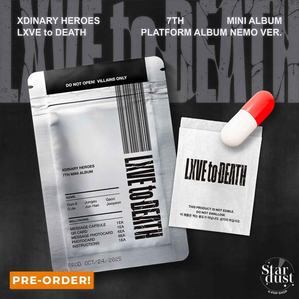 XDINARY HEROES - LXVE TO DEATH [7th Mini Album] Platform Album Nemo Ver. - Stardust K-Pop Shop