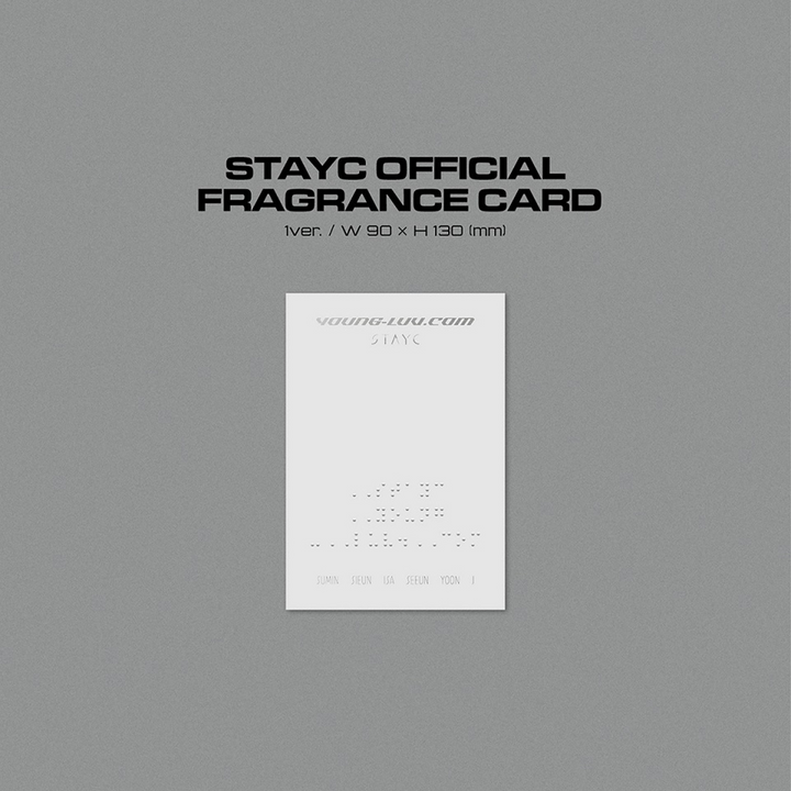 Stayc Young-Luv.com 2nd Mini Album Young version, Luv version stayc official fragrance card