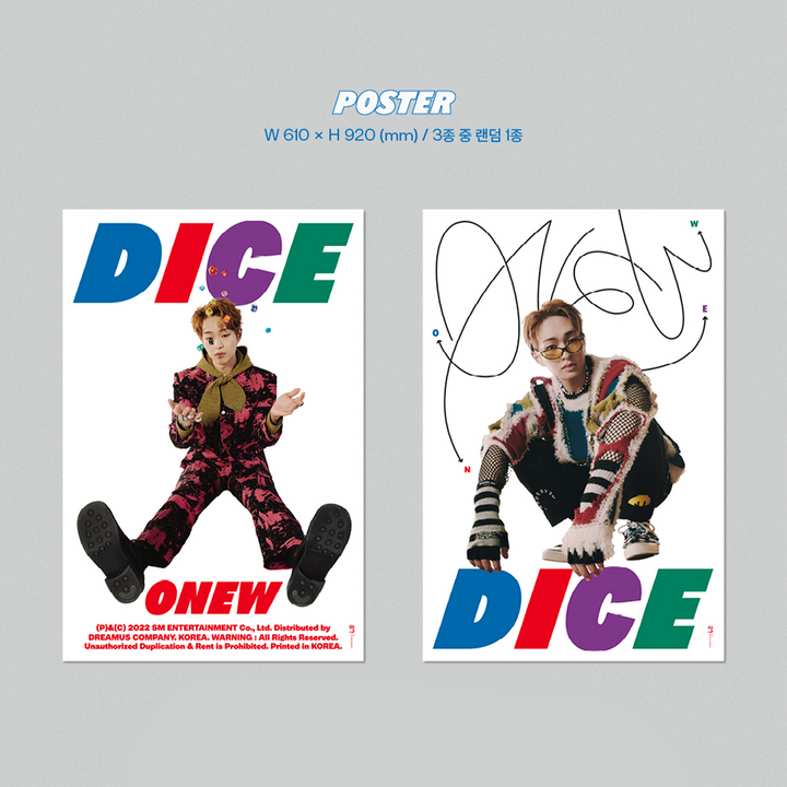 Onew Dice 2nd Mini Album Rolling Version, Dice Version poster