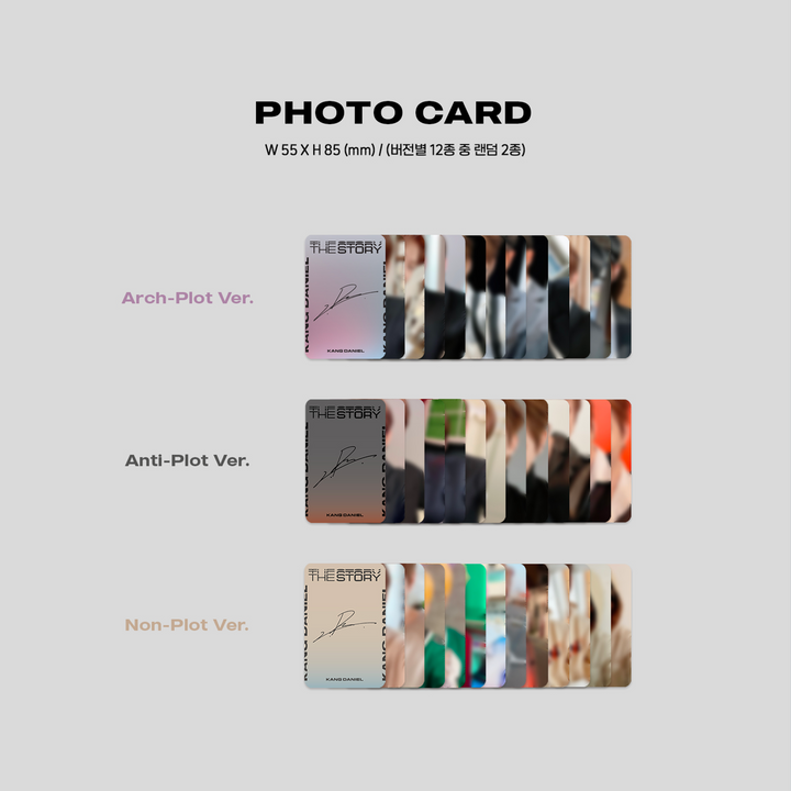 Kang Daniel The Story 1st Full Album Arch-Plot version, Anti-Plot version, Non-Plot version photocard