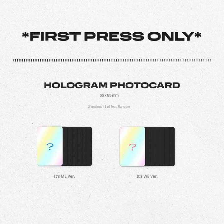 Tempest 1st Mini Album It's Me, It's We first press only hologram photocard
