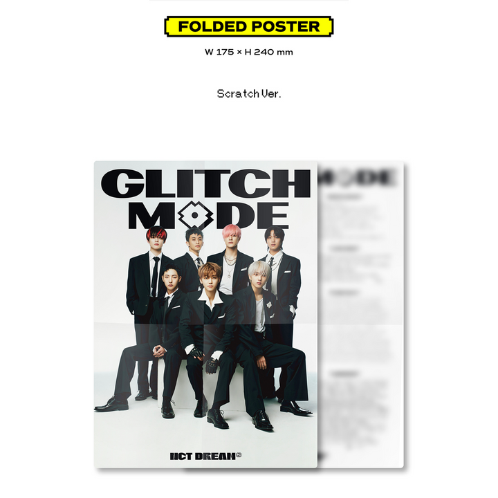 NCT Dream Glitch Mode 2nd Full Album Scratch version, Glitch version folded poster