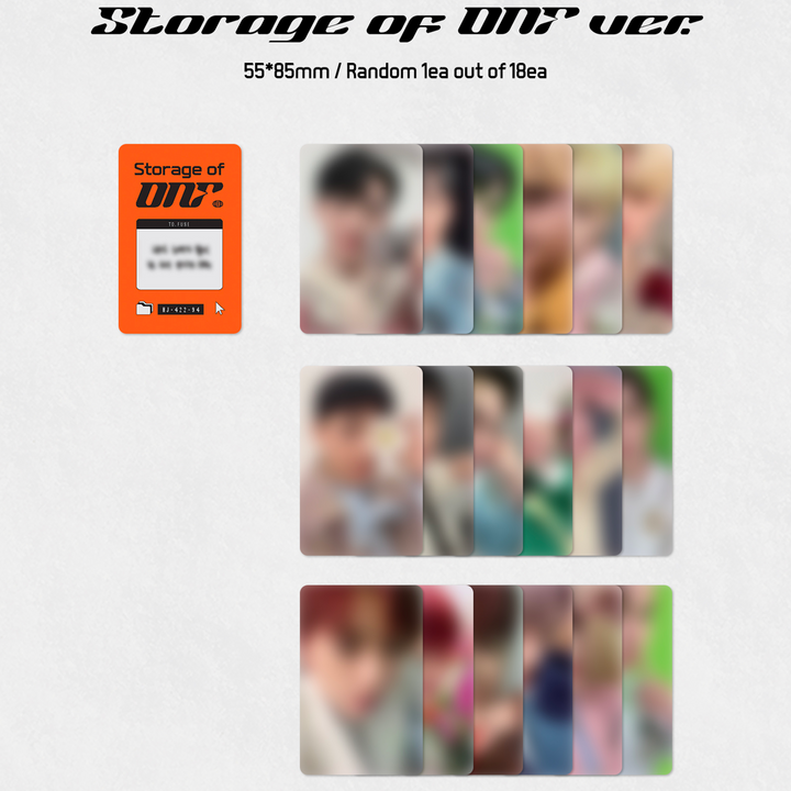 ONF Storage of ONF photocard storage of ONF version