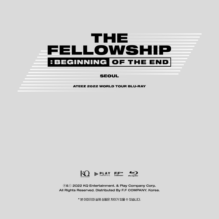 Ateez 2022 World Tour The Fellowship: Beginning of the End Seoul Blue-Ray DVD 
