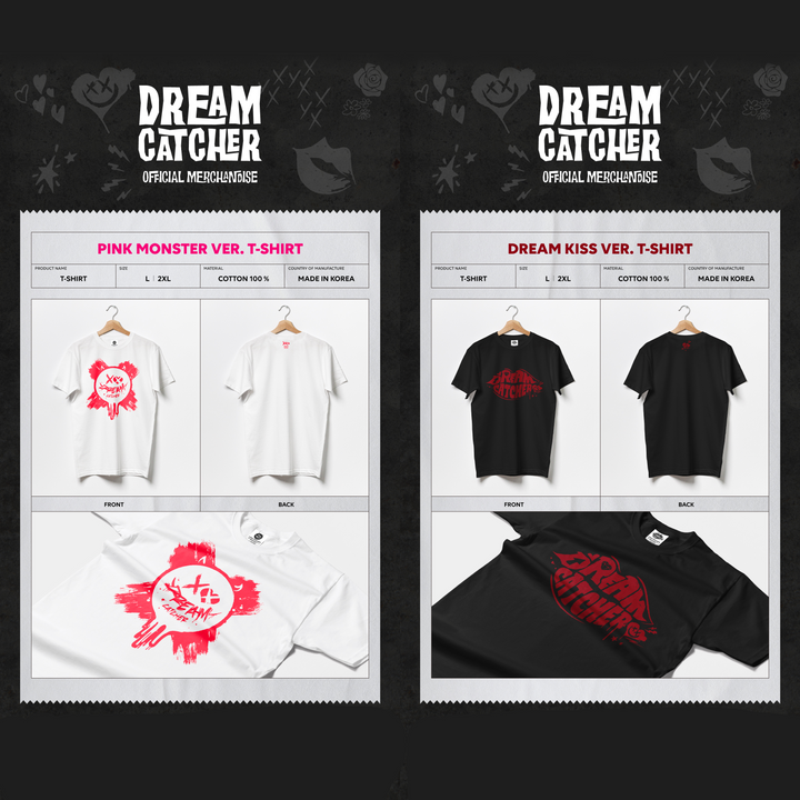 Dreamcatcher Official MD Pink Monster t-shirt, Dream Kiss t-shirt