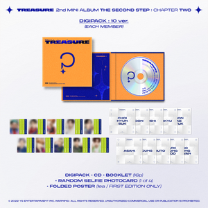 TREASURE - THE SECOND STEP: CHAPTER TWO [2nd Mini Album] Digipack Ver. - Stardust K-pop Shop