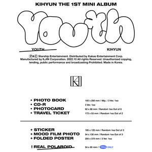 KIHYUN - YOUTH [1st Mini Album] - Stardust K-pop Shop