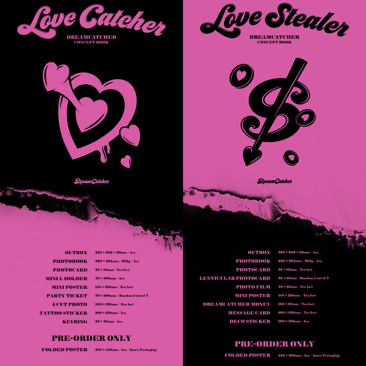 Dreamcatcher Concept book Love Catcher version, Love Stealer version