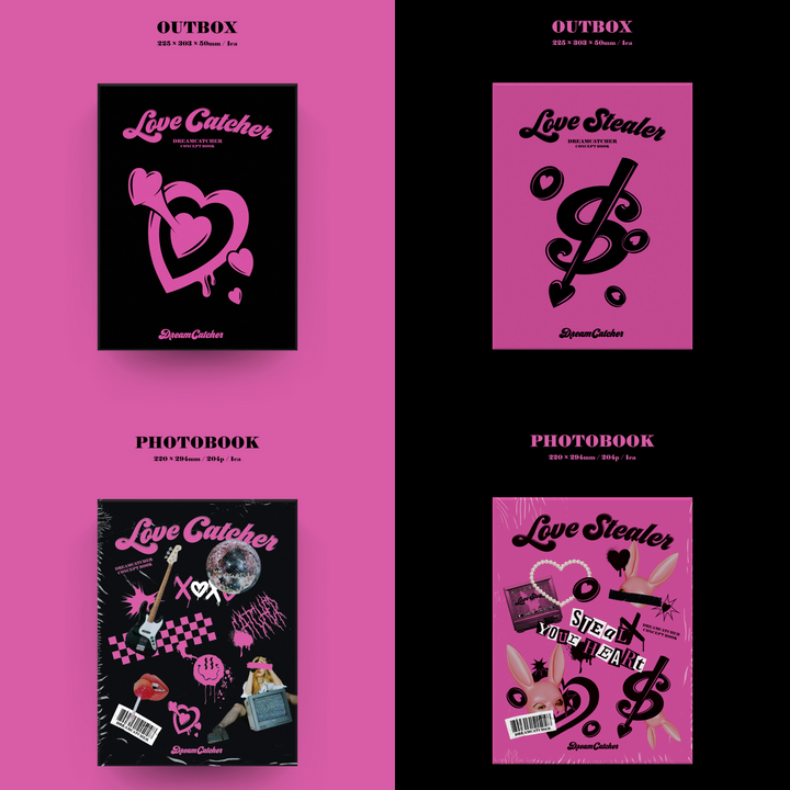 Dreamcatcher Concept book Love Catcher version, Love Stealer version outbox, photobook