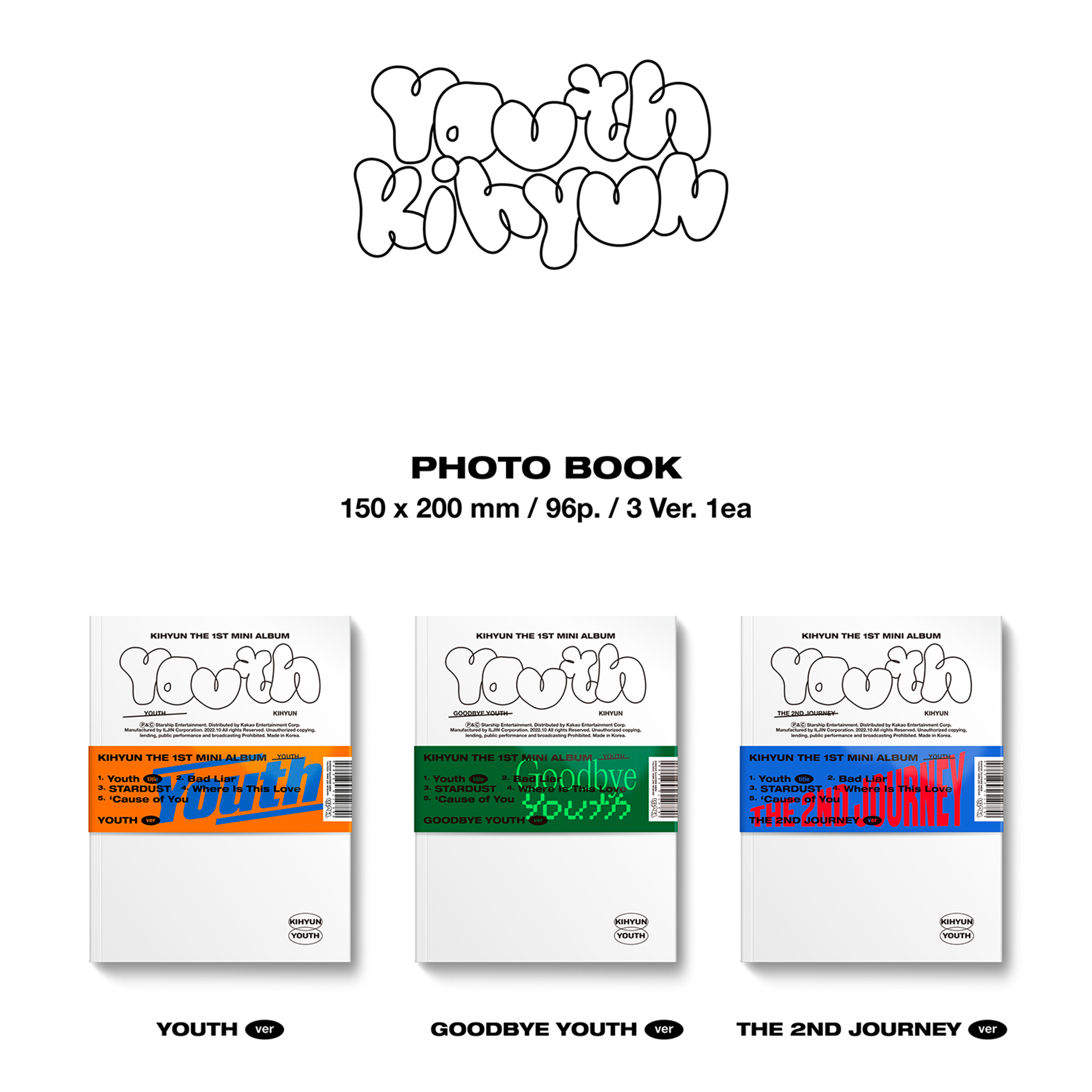 KIHYUN - YOUTH [1st Mini Album] - Stardust K-pop Shop