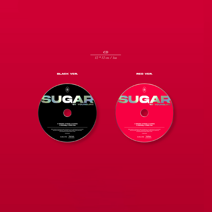 Youngjae Sugar 2nd Mini Album Black version, Red version CD