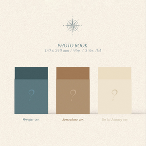 Kihyun Voyager 1st Single Album Voyager version, Somewhere version, The 1st Journey version photobook