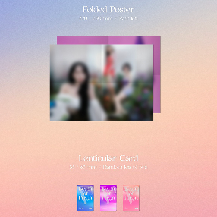 Viviz Beam of Prism 1st Mini Album To ver, Stand ver folded poster, lenticular card