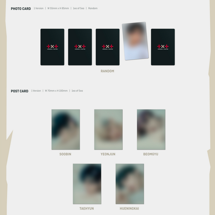 TXT Minisode 2: Thursday's Child 4th Mini Album Tear Ver photocard, postcard