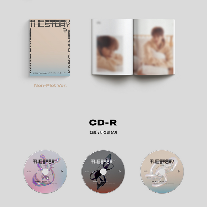 Kang Daniel The Story 1st Full Album Arch-Plot version, Anti-Plot version, Non-Plot version photobook, CD-R