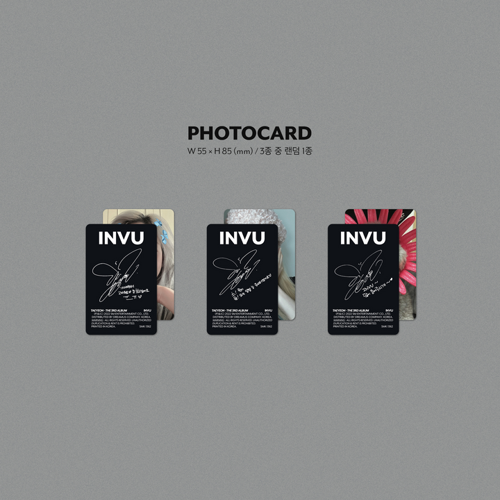 Taeyeon invu Envy Limited Ver 3rd Full Album photocard