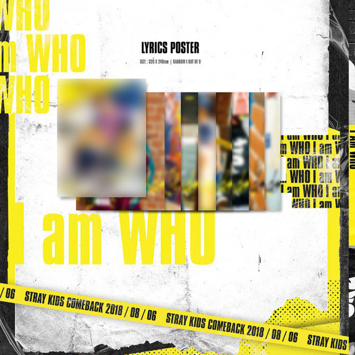 Stray Kids I am WHO 2nd Mini Album cover lyrics poster