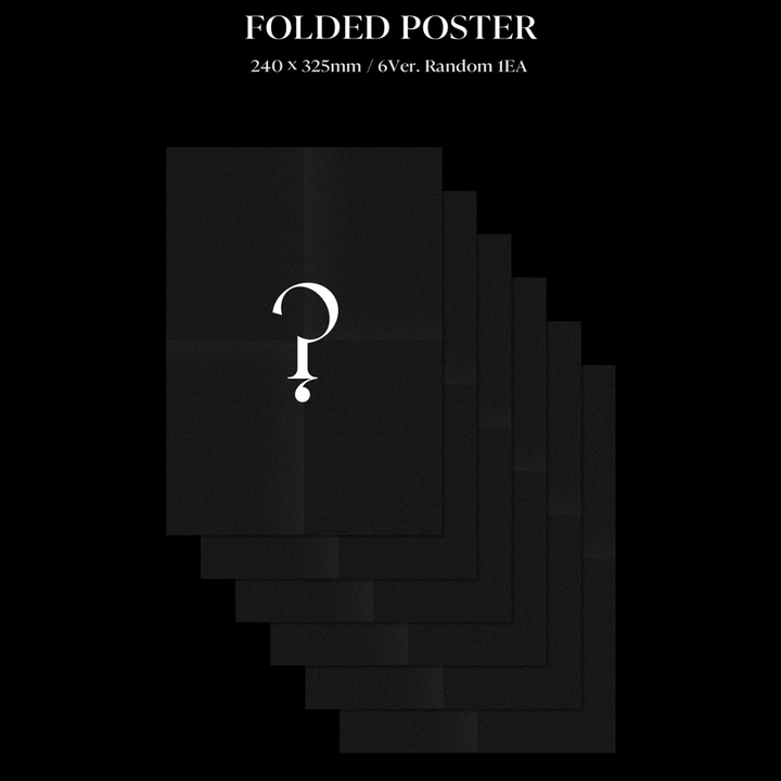 Immagine di preview del prodotto dove viene mostrata l'anteprima del poster piegato dell'album. Il poster è uno random di sei e sono uguali per entrambe le versioni.