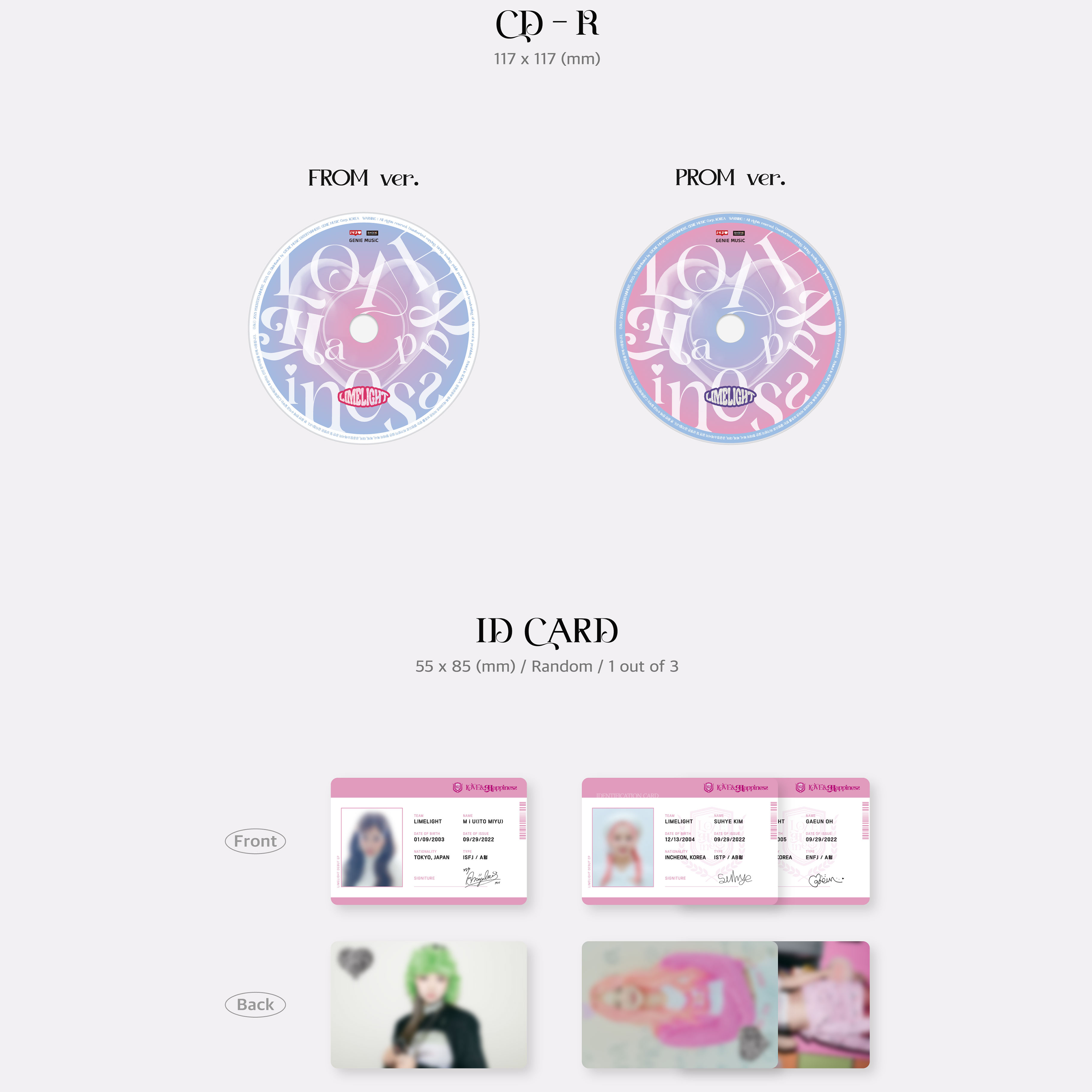 LIMELIGHT - LOVE & HAPPINESS [Debut EP] - Stardust K-pop Shop