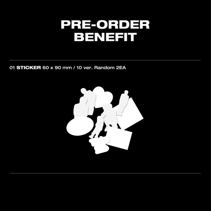 Monsta X 11th Mini Album Shape of Love Love version, Originality version, Vibe version, Everything version pre-order benefit sticker