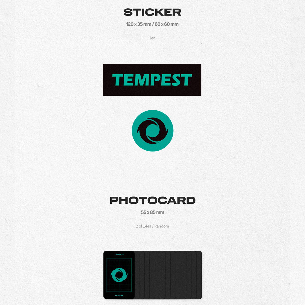 Tempest It's Me, It's We 1st Mini Album digipack sticker, photocard