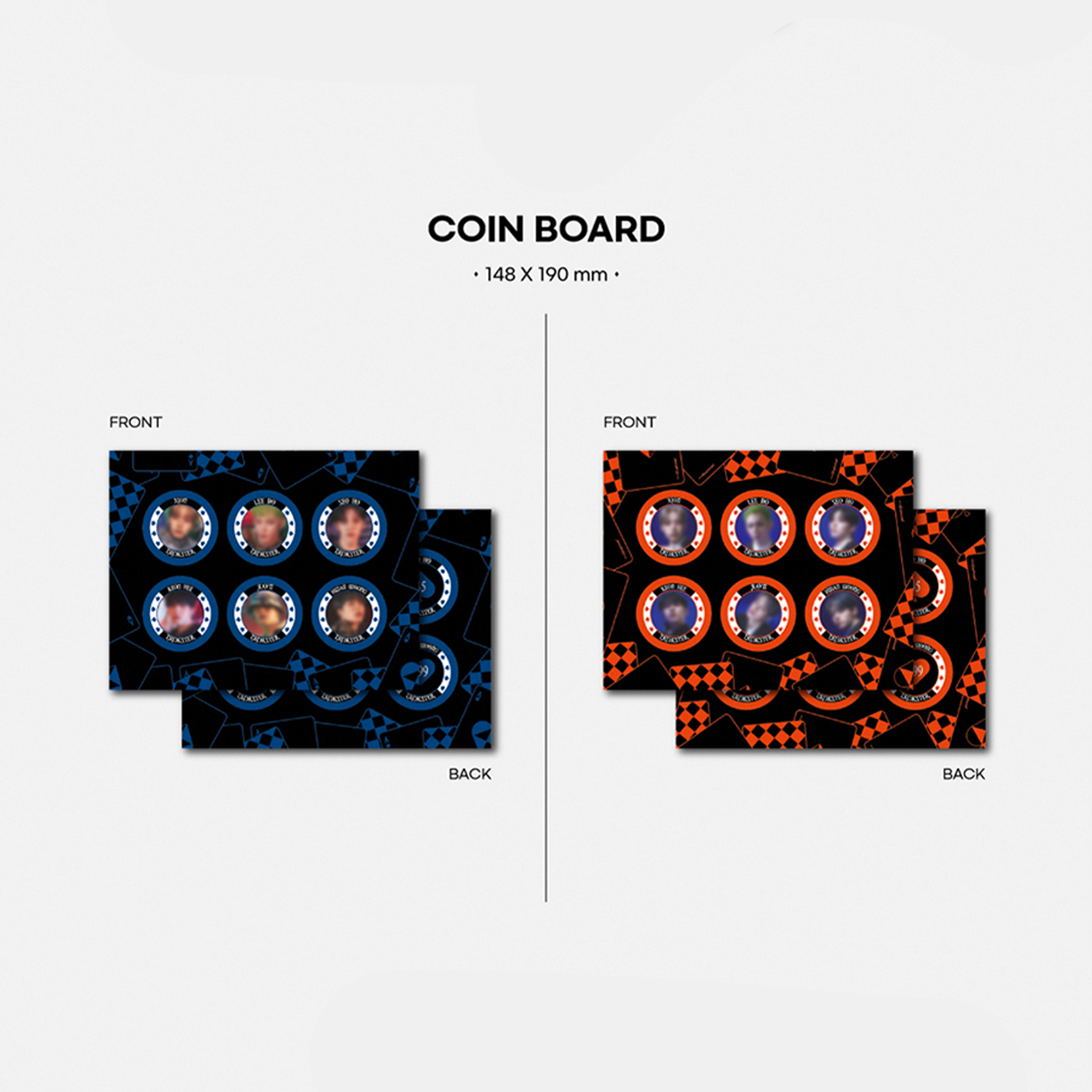 Oneus Trickster 7th Mini Album Joker version, Poker version coin board