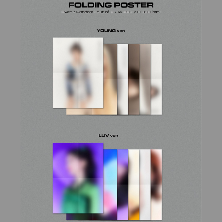 Stayc Young-Luv.com 2nd Mini Album Young version, Luv version folding poster